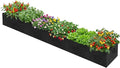 12x2x1ft Fabric Raised Garden Bed, 6 Grids Breathable Outdoor Planter Box Garden Growing Bags with Handle, Garden Grow Planter Bags Plant Bed for Growing Herbs Flowers and Vegetables