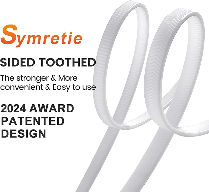 12"─-shaped & V-shaped double-sided tooth zip ties white. ─: 100lbs, V: 200lbs tensile strength. Heavy-duty, self-locking, adjustable, durable nylon ties for indoor/outdoor use. (40V+60─)