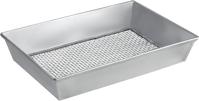 17" x 13" Galvanized Steel Compost Sifter, 1/4 Inch Mesh Soil Sifter Pan for Gardening, Large Heavy Duty Soil Sieve for Sifting Rocks, Compost, Soil and Seed Starting