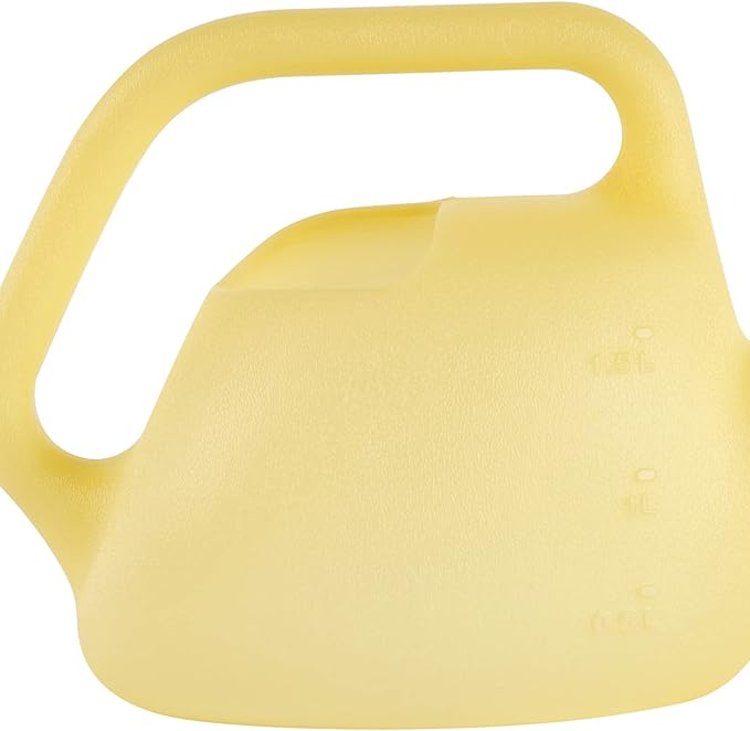 Bloem Translucent Watering Can: 1.5 Liter - Goldfinch Yellow - 4 Gallon Capacity, Easy to See Water Level, Loop Handle, Durable Resin, for Indoor and Outdoor Use, Gardening
