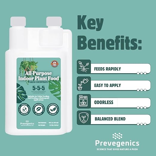 All-Purpose Indoor Plant Food | (2 Pack (16 fl. oz.)) | All-Natural, Odorless, Soil Feeding, Foliar Feeding, or Hydroponic Applications (2 Pack (16 fl. oz.))