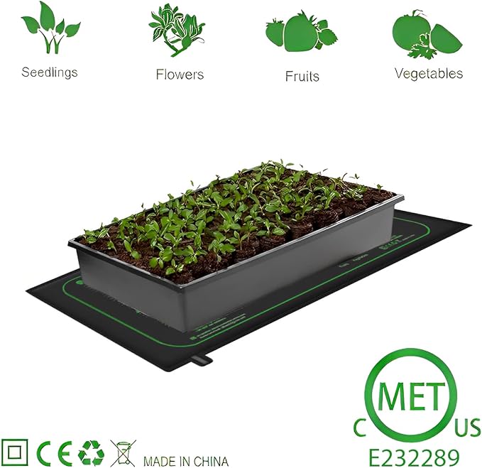 1 Pack 21W Constant Temperature Seedling Heat Mat for Seed Starting,10" x 20.75" Waterproof Heating Pad for Indoor Plants Germination, No Controller