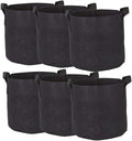 Lurrose 6pcs Nonwoven Plant Growing Bags with Handles for Vegetables and Flowers Aeration Nursery Planters with Drainage Lightweight Root Aeration Bags for Indoor Outdoor Gardening