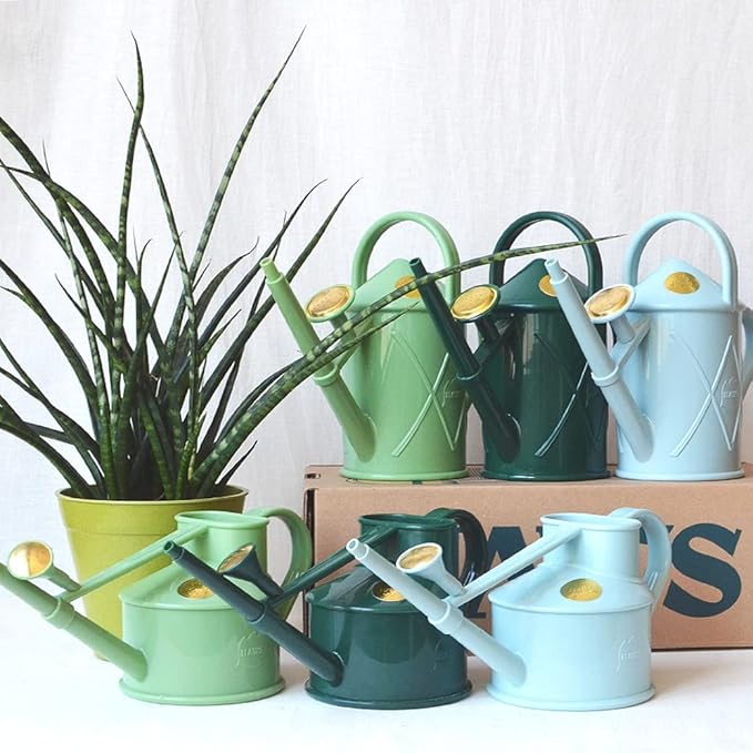 Bosmere Haws Handy Plastic Watering Can, Mini Water Can for Indoor Plants, Succulents and Flowers, Sage Green, 1 Pint