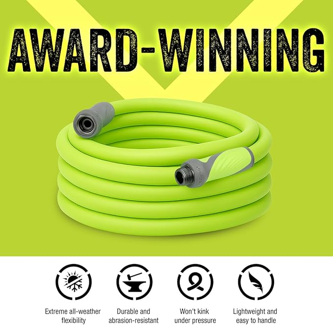 Flexzilla Garden Hose with SwivelGrip, 5/8 in. x 50 ft., Lightweight All-Weather Water Hose, Durable and Flexible, Leak-Free Connections