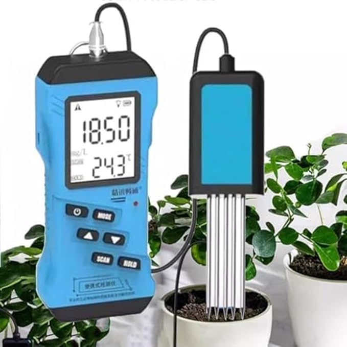 7-in-1 Soil Tester Meter, High Accuracy Digital Soil Fertility Kit for pH, Moisture, Nutrient Conductivity, Phosphorus, Potassium (NPK) - Rapid Gardening Tool