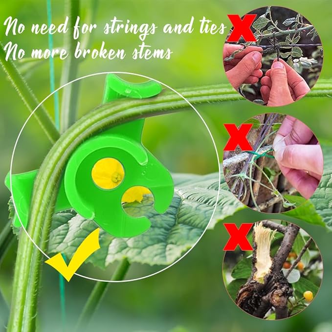 90 Pack Plant Bender Angle Adjustable Plant Training Clips Low Stress Training Clips 90 Degrees Plant Stem(Circle Style,Green)