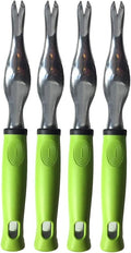 Garden Guru Hand Weeder Tool with Ergonomic Handle - Weed Puller for Planting, Weeding, Flower and Vegetable Care in Lawn Garden Yard | Rust Resistant (4 Pack)