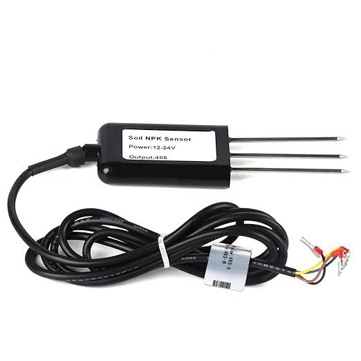 Fdit Soil NPK Sensor, Soil Nutrient Intelligent Fertilizer Detector Garden Lawn NPK Tester Meter
