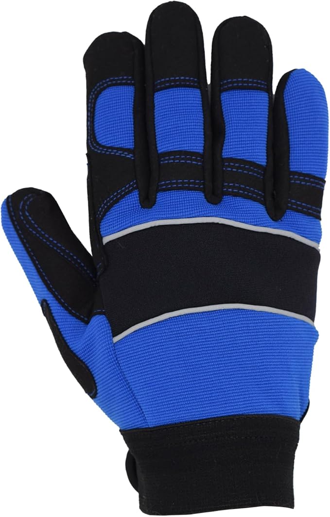 Men’s Heavy Duty Work Gloves Utility Mechanic Working Touchscreen Anti-Slip Palm & Knuckle Protection Safety Gloves
