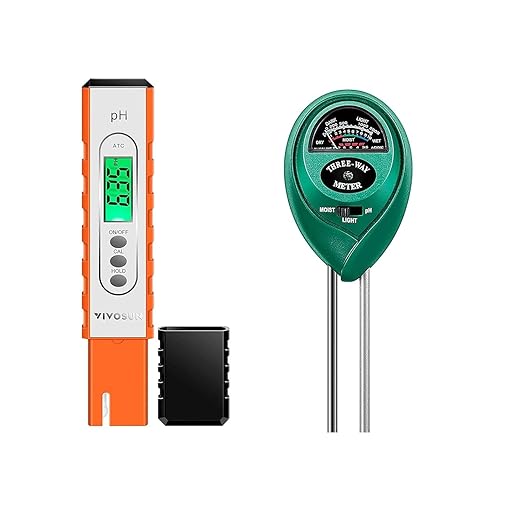 VIVOSUN PH Meter Digital PH Tester Pen and Soil Tester, 3-in-1 Plant Moisture Meter Light and PH Tester for Home, Garden, Lawn, Farm, Indoor and Outdoor Use