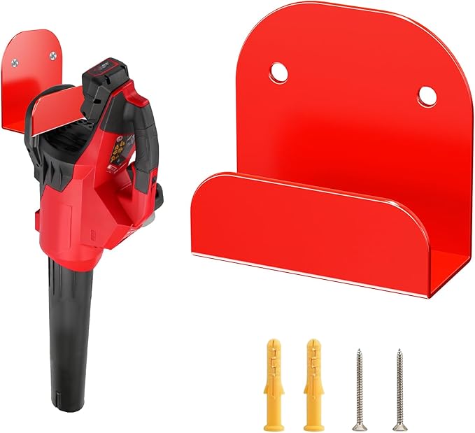 Leaf Blower Rack, Wall-Mounted Tool Hanger Compatible with Milwaukee 2824-20, Hedge Trimmers, Grass Trimmers, Garden Power Tools & Garage Organization, 1 Pack