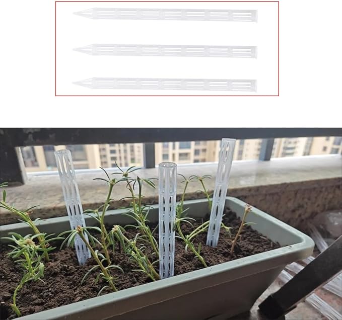 10 Pack Plant Aeration Tubes Potted Plants Watering Stake 8.5'' Deep Root Irrigation Spike Orchid Roots Airflow Stakes for Triumph Tulip Orchid Live Indoor Plant Potting Mix Soil Healthy Roots Ventilation Orchid Mix