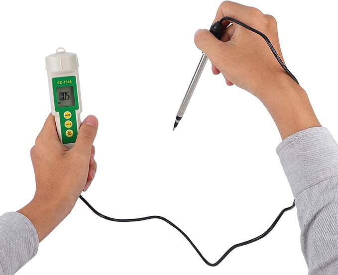 Fydun EC‑3185 Portable Soil ECTDSCF Tester Salinity Meter for Agricultural Horticultural Planting EC‑3185 Portable Soil ECTDSCF for Family
