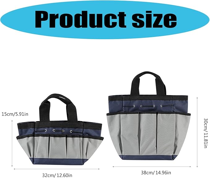 Multipurpose Garden Tool Storage Bag with Reinforced Handle Multiple Compartments Durability Cloth for Landscaping Use Multipockets Garden Tool Organizers