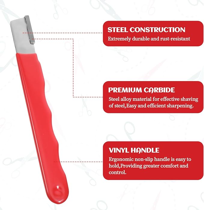 4 Pack Garden Tool Sharpener, Pruning Shears Blade Sharpener, Mini Portable Quick Edge Sharpening Steel Knife Sharpeners for Hedge Shears Scissors Axe Sickle, Gardening Pruner, Loppers