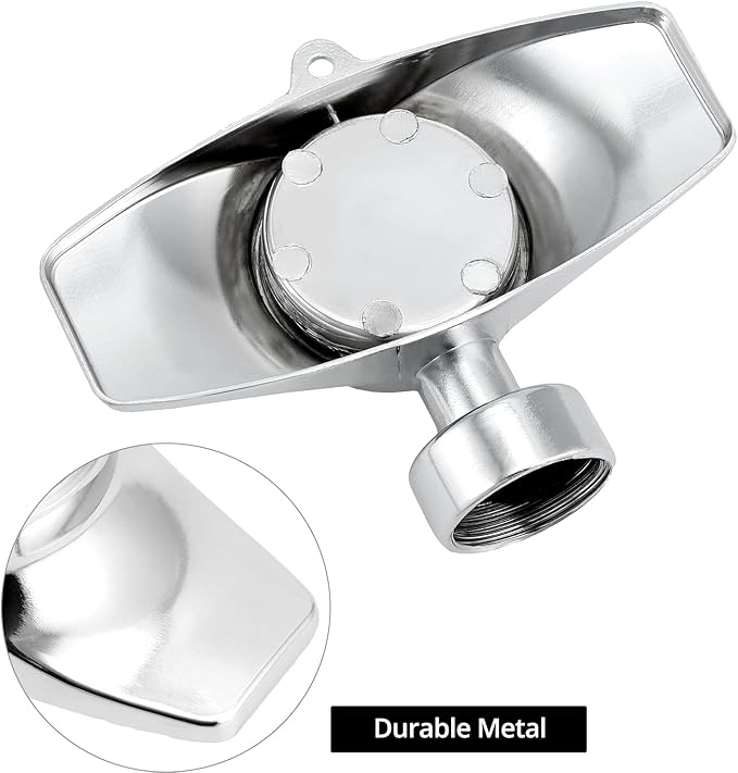QWORK 2 Pack 360 Degree Metal Spot Sprinkler, Heavy-Duty Circular Design with Adjustable Water Flow, Up to 30-Feet Coverage for Lawns, Gardens & More