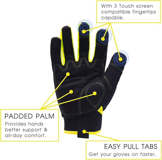 Work Gloves Men Work Gloves for Men Women Touch Screen,Thin Mechanic Working Gloves Lightweight