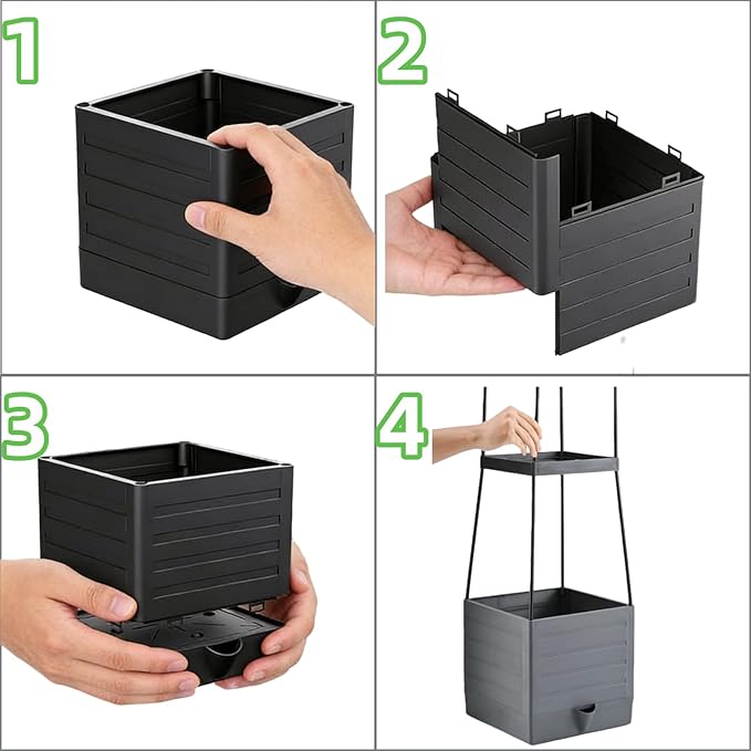 2Pcs Raised Garden Bed Tomato Planter Box with Trellis, 45 Inch Self-Watering Large Tomato Cage for Patio Garden Pots, Climbing Plants Cucumber Vine Vegetables Flowers Outdoor & Indoor