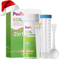 Soil pH Test Kits - 2 in 1 Soil Testing Kits with Test Tube - 100 Pcs Professional Test Soil pH & Nitrogen for Garden Lawn Yard Grass Home