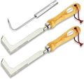2 Pack Crack Weeder Tool with Bonus Stainless Steel Root Hook, Heavy Duty Crevice Weeding Tool for Sidewalk, Patio & Driveway, Manual Weed Puller for Removing Grass, Moss & Weeds from Cracks