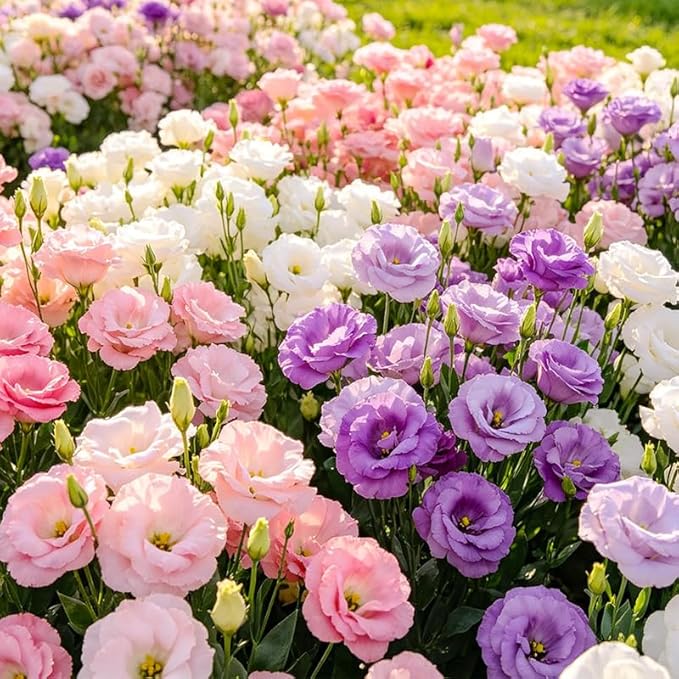 1200+ Mixed Lisianthus Seeds for Planting-Non-GMO Heirloom Plant Seeds Garden Outdoor-Fragrant, Attracts Bees and Butterflies