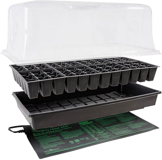 Jump Start CK64060 120V 17W Germination Hot House with Heat Mat, Watertight Tray, Cell Insert and 7" Humidity Dome