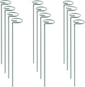 12 Pack Plant Stake Support, Garden Single Stem Support Stake Plant Cage Support Rings, Single Stem Plant Support Stakes, for Tomatoes, Peony, Lily, Rose, Flowers Amaryllis
