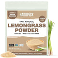 HANDPICK Lemongrass Powder (226g/8oz) Non GMO, Gluten Free, 100% Raw, Sourced from India, For Cooking, Smoothies, Tea, Packed in Resealable Ziplock Pouch