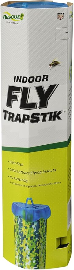 RESCUE! TrapStik for Flies – Indoor Hanging Fly Trap - 8 Pack