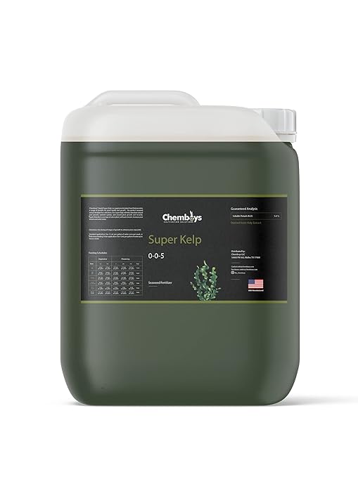 Chemboys Super Kelp Liquid Seaweed Fertilizer – Kelp Plant Food Supplement for Plant Growth Bloom & Yield Boost – Liquid Kelp Seaweed Concentrate Garden Fertilizer - 8 fl oz