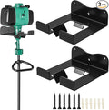 Weed Eater Hanger Garage Organizer Trimmer Rack, Weedeater Rack Wall Mount for Grass Trimmer, Garden Power Tool Holder Organizer for Grass Trimmer Hedge Trimmer (Black-2Pcs)