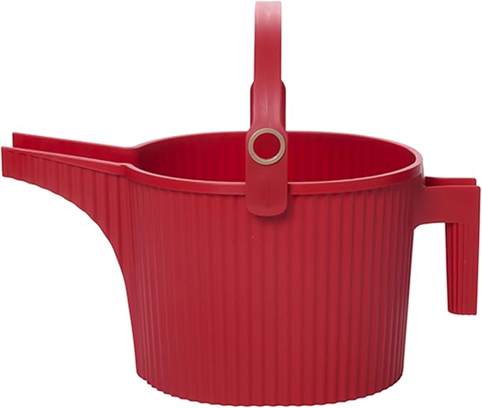 Hachiman Large Watering Can - 5 L Plant Watering Can with Widened Spout for Indoor and Outdoor Plants - Hands-Free Filling - 15" × 7.2" - Red