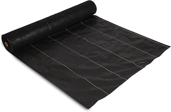 Dewitt Pro-5 Weed Barrier Fabric 5 oz, 5 x 250 Feet – Heavy-Duty Woven Landscape Ground Cover Mat for Raised Garden Bed, Greenhouse Gardening, Outdoor Landscaping, and Commercial Planting