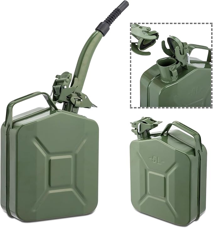 Metal Storage Watering cans, Versatile Water Can, Steel Jar for Cars Trucks Durable Automotive Equipment (5L)