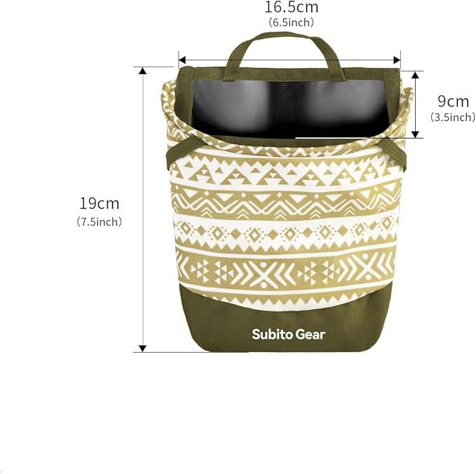 Gardening Outdoor Tool Storage Bag, Oxford Gardening Plant Tool Organizer Storage Carrier Store, Multi-Purpose Bag Home Use, Ideal for Tool Storage Solutions (Gold and White)