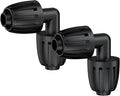 Pawfly 15 Pcs Drip Irrigation Fittings for 1/2 Inch Irrigation Tubing, Barbed Elbow Parts for Garden Irrigation System, 1/2" Drip Line Connectors with Anti-Drop Lock Nuts (1/2" ID x 0.64" OD)