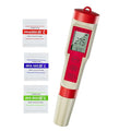 ZuanXin TDS Tester, 4 in 1 Tester with PH/TDS/EC/Temp, Pool PH Tester for Drinking Water, Swimming Pools, Hot Tubs, and Spas(red and White)