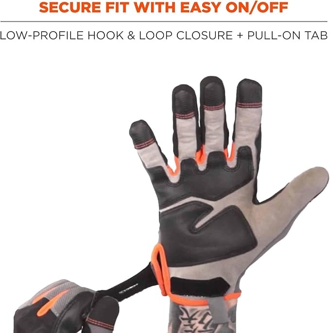 ProFlex 710 Heavy Duty Work Gloves, High Visibility, Reinforced Fingertips and Palm