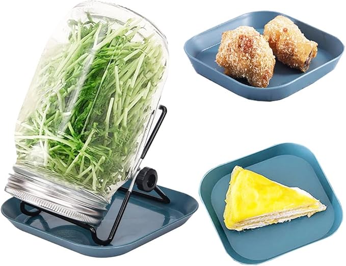 Stainless Steel Sprouting Stands, Tray,For Wide And Regular Canning Jars Holder,For Make Sprouts, Broccoli, Lentil Seeds,Also Used To Phone Tablet Stand(D-4Pcs Large)