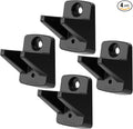 Suncast 4 Pack Wall Mount Hook Tool Organizer, Outdoor Rack System for Garage Storage, Closet, Shed, or Cleaning Organization, Black