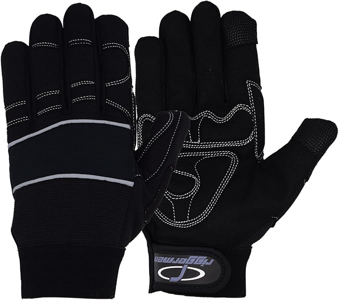Men’s Heavy Duty Work Gloves Utility Mechanic Working Touchscreen Anti-Slip Palm & Knuckle Protection Safety Gloves