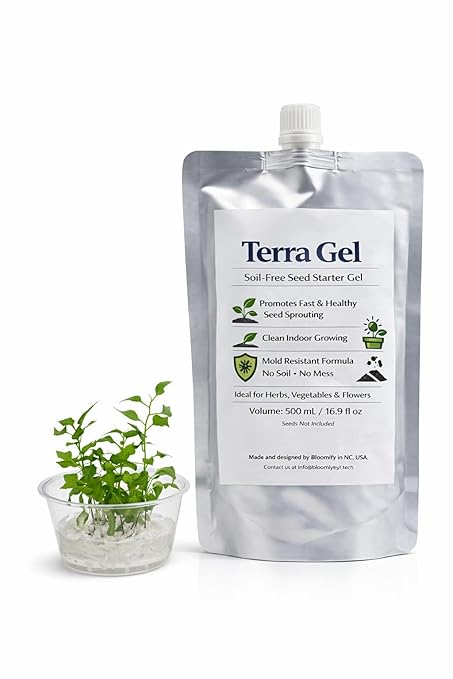 Terra Gel: The Soil-Free Seed Starting Gel. Tissue Culture Level Purity for Germination. A High-Tech Indoor Solution for Herbs, Vegetables & STEM.