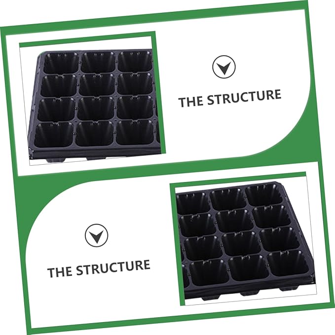 POPETPOP 10pcs Thickened Plant Grow Kit Germination Trays for Outdoor and Indoor Use for Starting Water-Saving and Drought-Resistant for Vegetables and Flowers