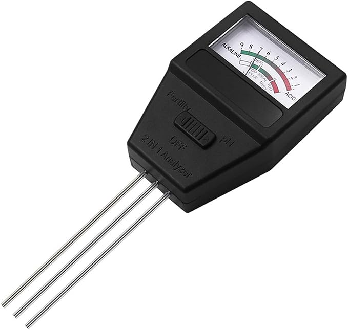 Soil PH Fertility Meter with 3 Probes for Garden Farm Lawn Outdoor & Indoor