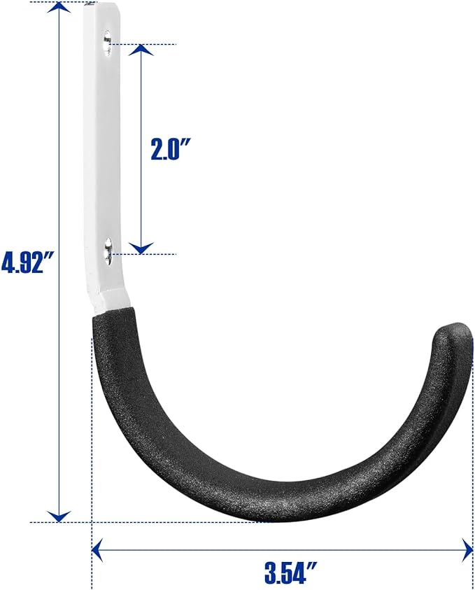 Heavy Duty Steel Garage Hooks,Garage Storage Utility Hooks,Heavy Duty Garage Garden Tool Organizer,Steel Wall Mount Hooks, Garden Hose Hanger, Small U Hooks (Black 6 Pack)