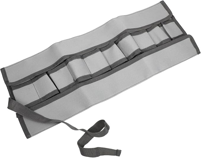 COHEALI 10-Pocket Canvas Gardening Tool Storage Bag Rolling Organizer Zipper Multi-Purpose Tool Holder for Home Gardening and DIY Projects