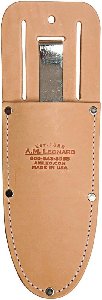 A.M. Leonard Deluxe Soil Knife & Leather Sheath Combo – Hori Hori w/ 6-Inch Stainless Steel Blade