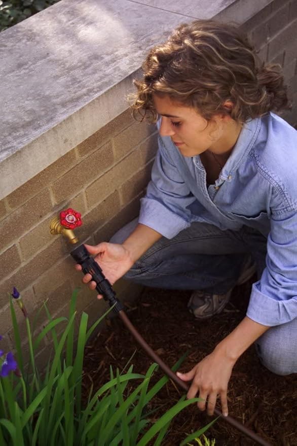 Rain Bird FCKIT-1PK Drip Irrigation Easy Fit Faucet Connection Kit for 1/2" Tubing,Includes Pressure Regulator and Filter,(Pack of 7)