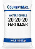 CountryMax 20-20-20 All Purpose Fertilizer 10 lb – Water Soluble Balanced NPK Plant Food for Lawn, Garden, Vegetables, Flowers & Indoor Plants